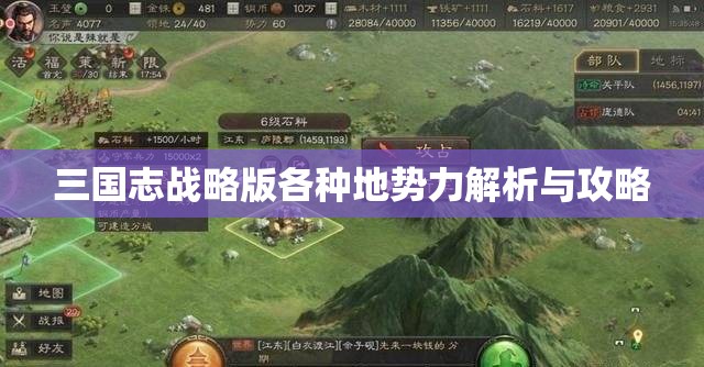 三国志战略版各种地势力解析与攻略